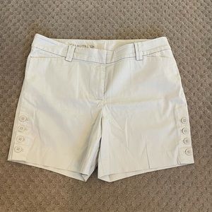Talbots Women’s Khaki Shorts with Button Hem Detail